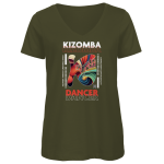 Latin Flow Kizomba Dancer Tee V-Neck Damen