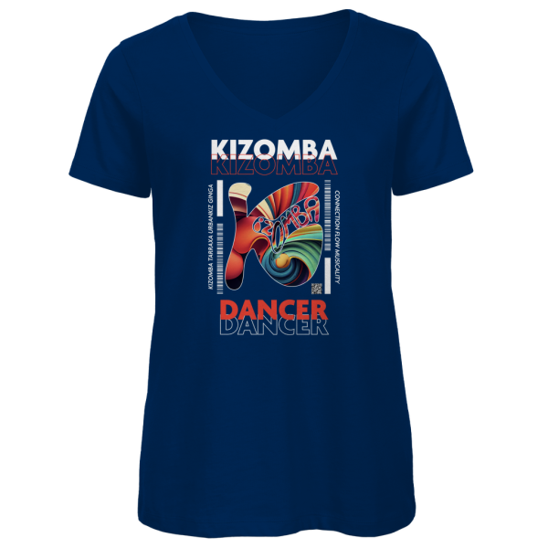 Latin Flow Kizomba Dancer Tee V-Neck Damen