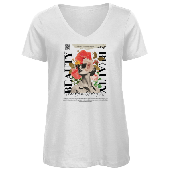 Urban Style Beauty Tee V-Neck Damen